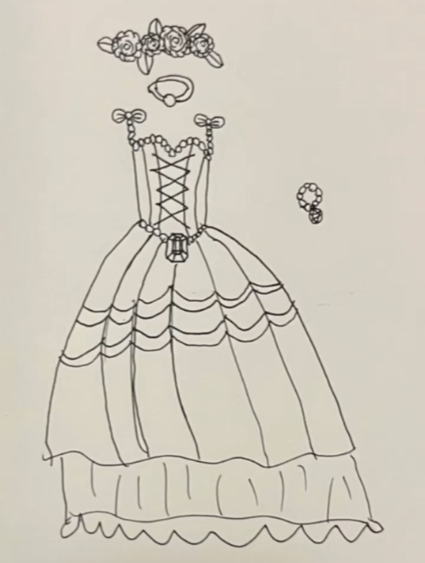 1一9岁儿童画公主裙图片