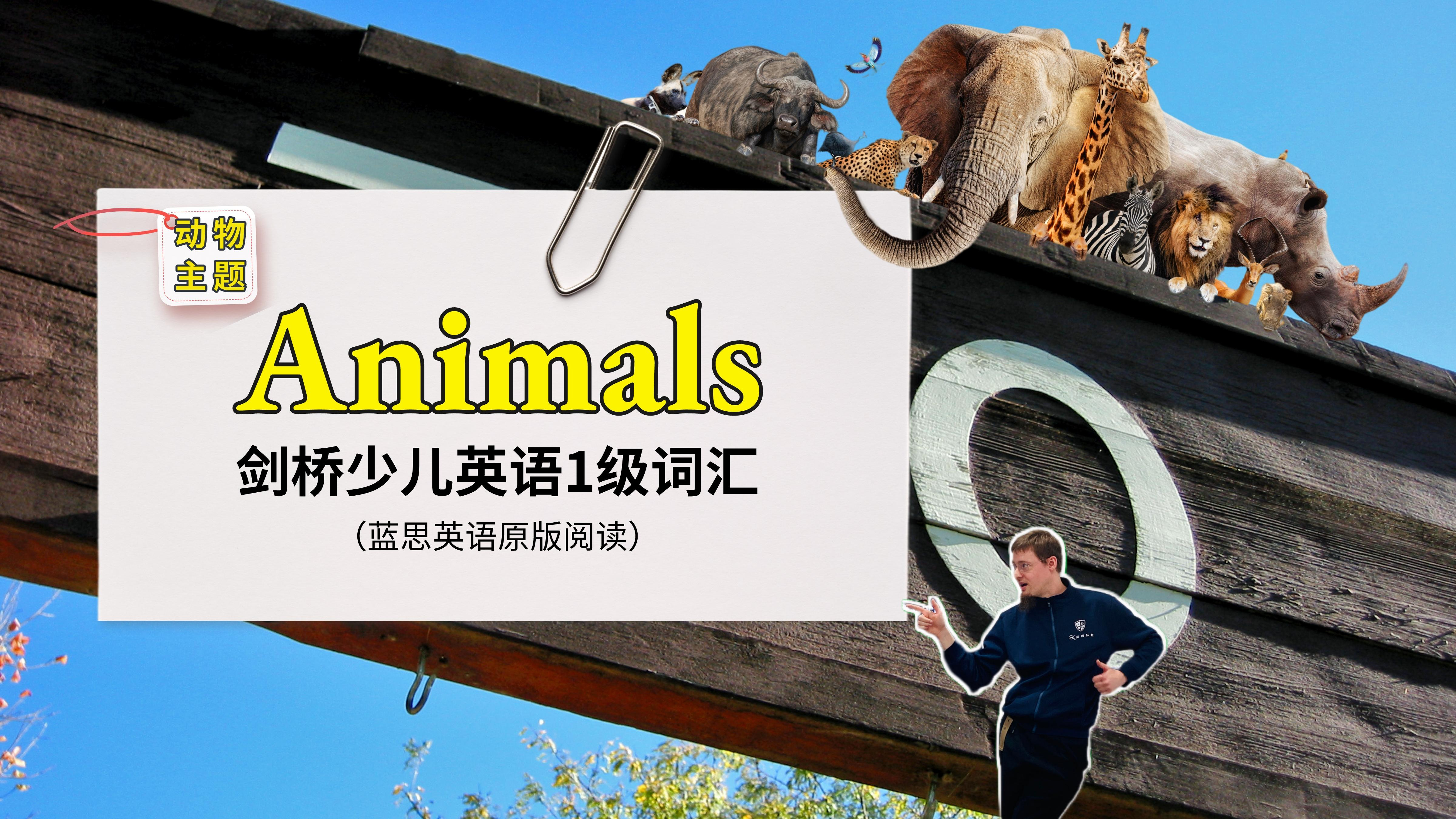 [图]剑桥少儿英语1级词汇：Aminals(动物)系列发音