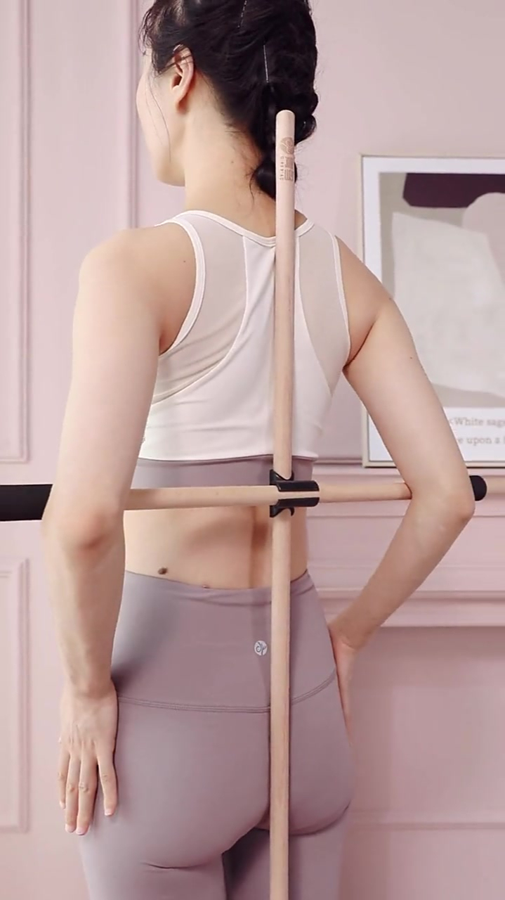 开肩美背,用对开背棍开肩美背一步到位!每天30分钟让你的气质up