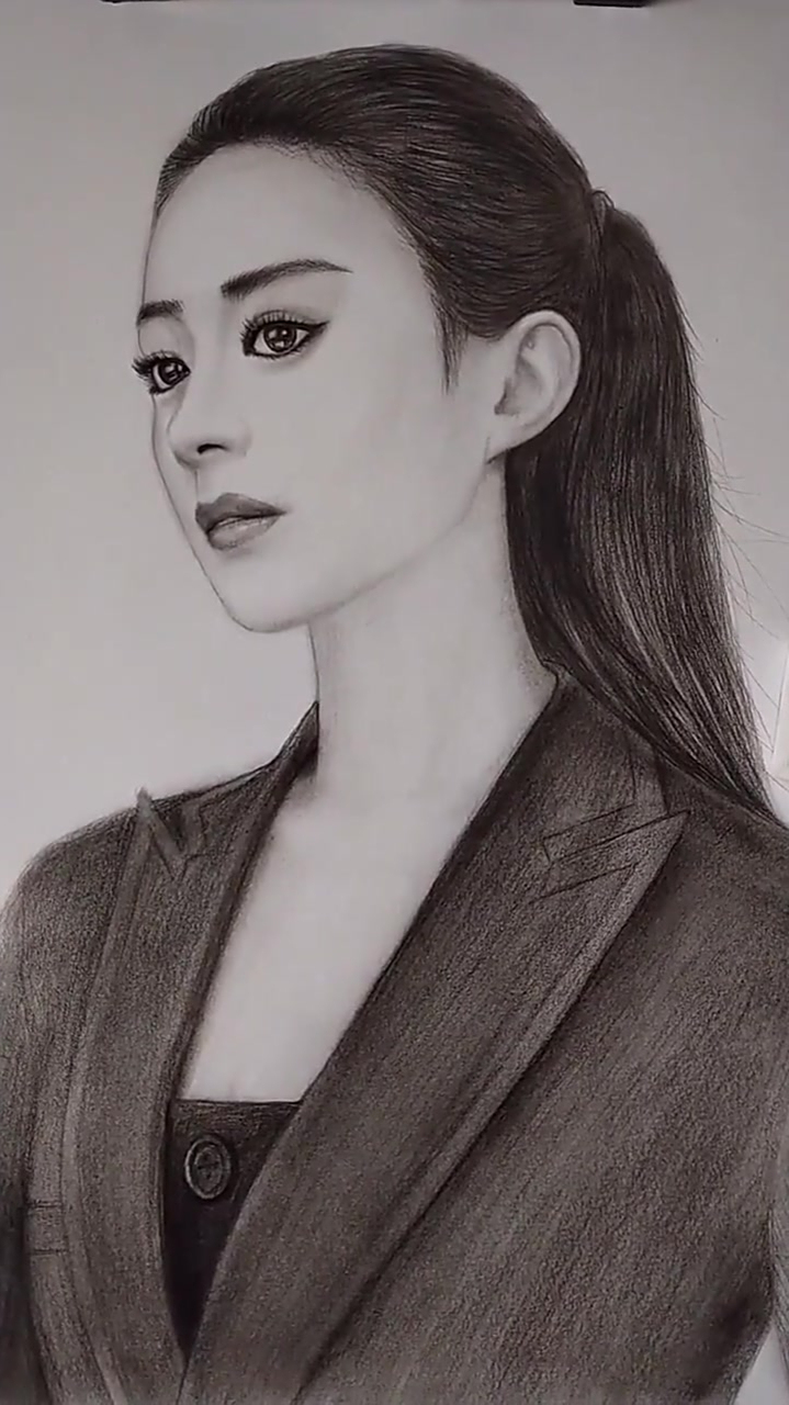 素描肖像画-画女神