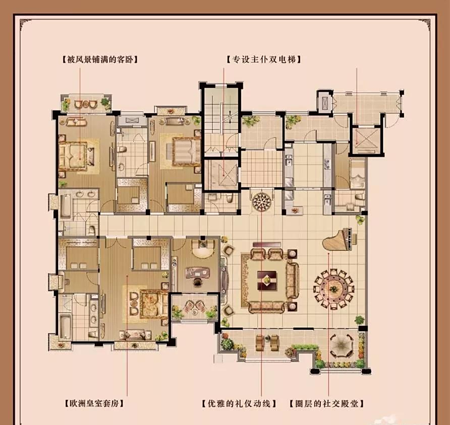 500平米纯正的奢华大平层,梦幻住宅就是这样吧?