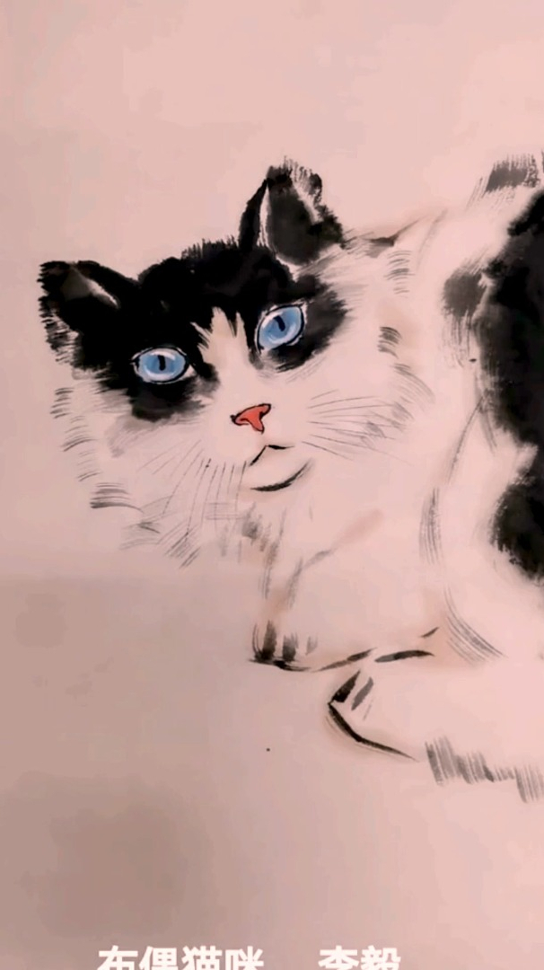 画家李毅,中国写意画,布偶猫,万物皆有灵性