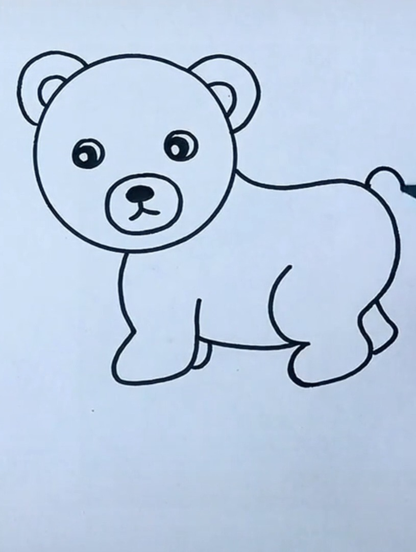简笔画,一只小熊