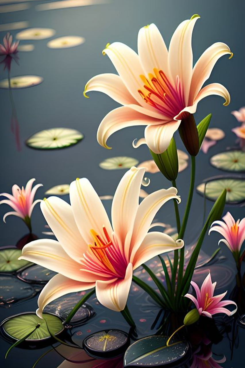 颜色鲜明而艳丽的花朵