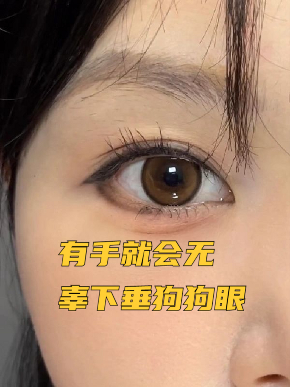 有手就会无辜下垂狗狗眼 狗狗眼真的超显眼睛大,圆溜溜的就是妥妥甜妹