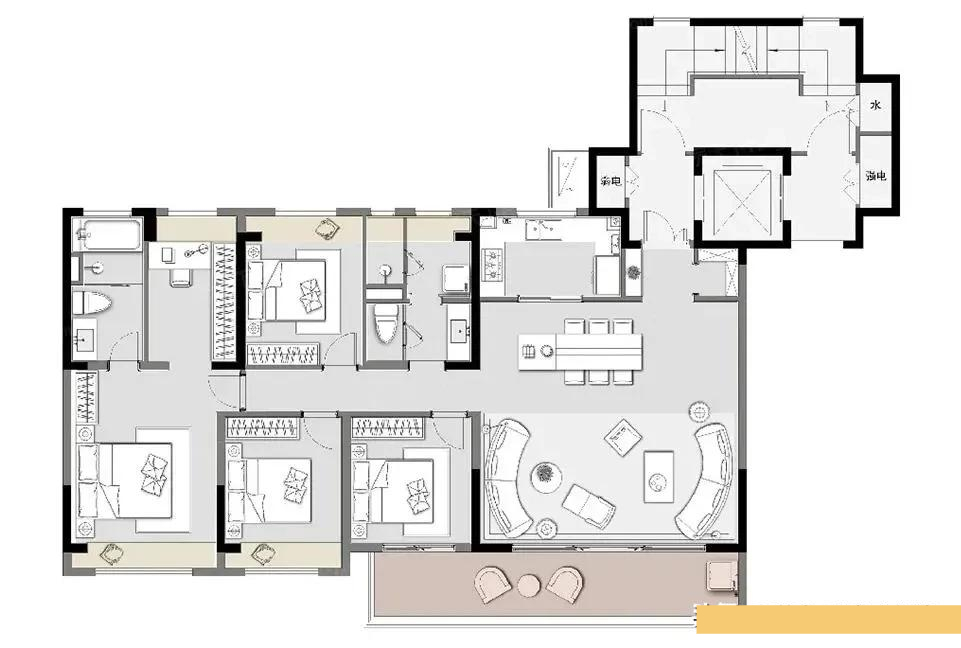 拉满逼格的165平米大户型