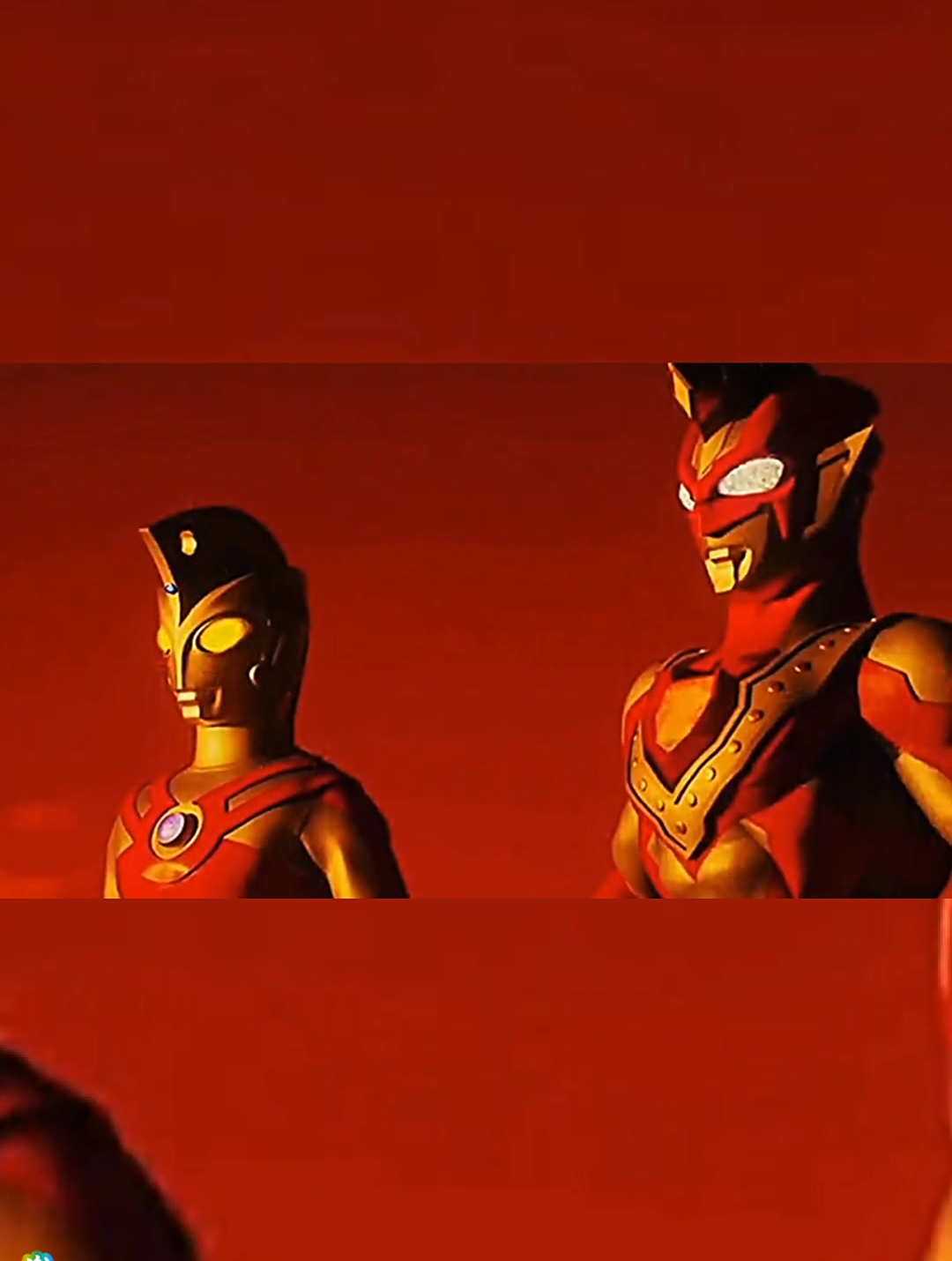 圆谷的夕阳东映的雨落日下的奥特曼战士当年的维克特利与银河