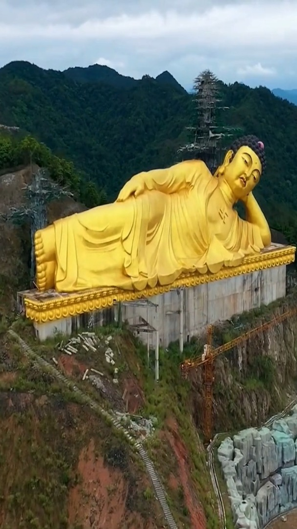 浙江横店卧佛《西游降魔篇》的拍摄地.见者好运连连……-度小视