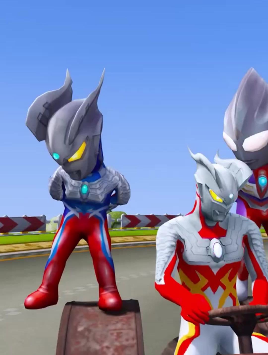 小赛罗小迪迦被贝老黑欺负了