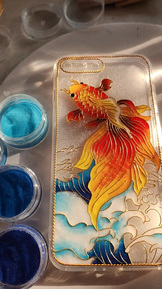 掐丝珐琅,手机壳分享
