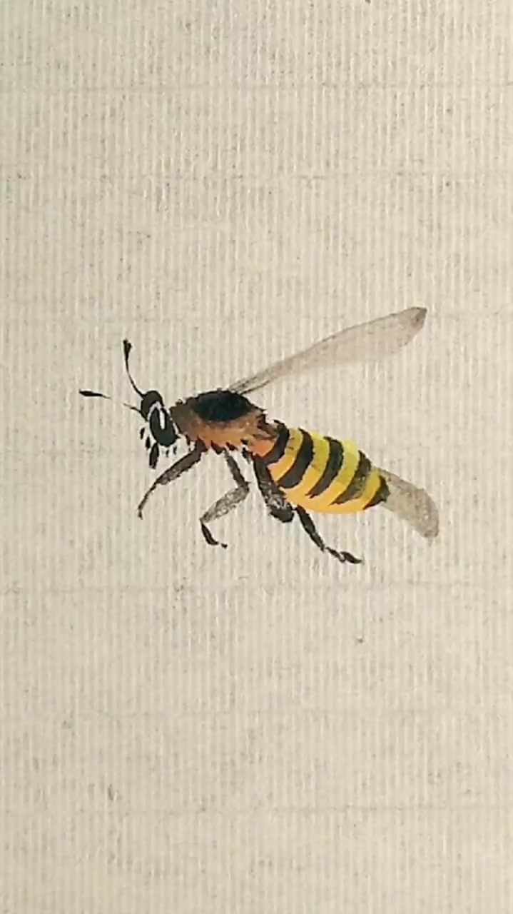 生活平淡用心就会发光创作灵感画画国画蜜蜂