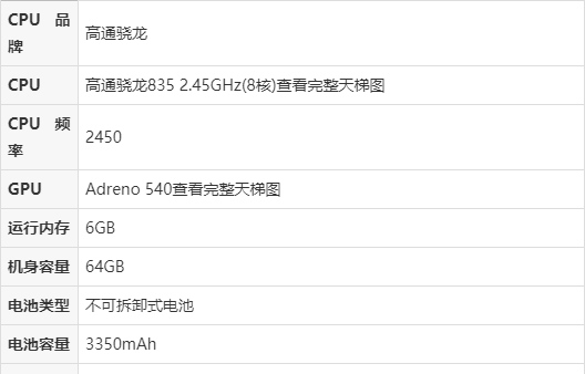 小米6手机参数