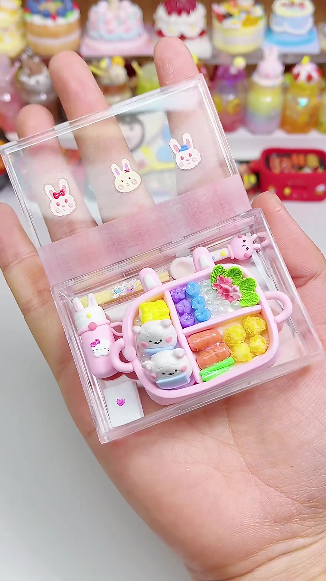 做了份迷你少女心粘土便当