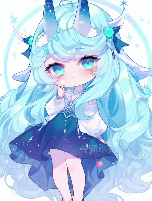 卡通小艾十二星座公主卡通画