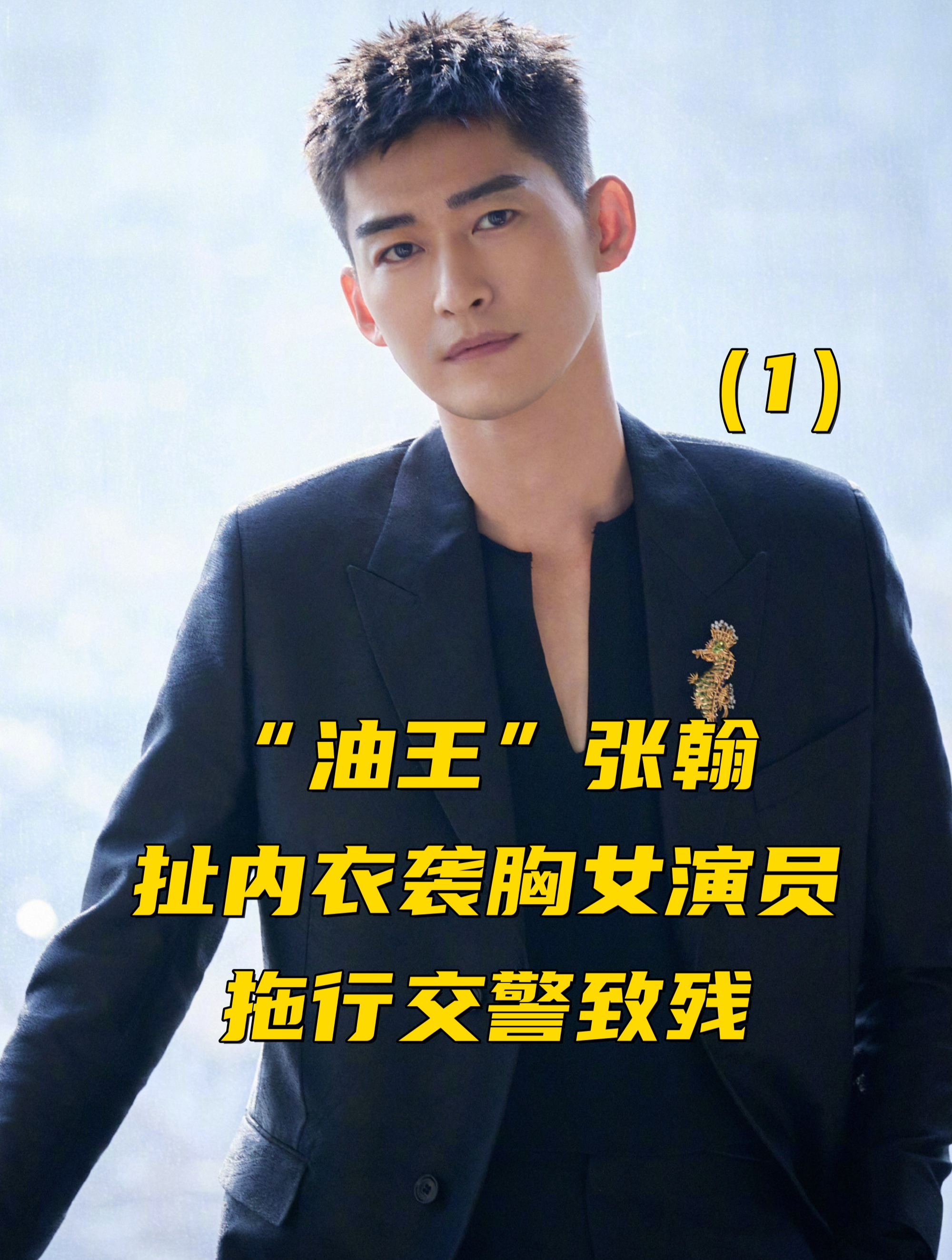 "油王"张翰:扯内衣袭胸女演员,拖行交警致残,新剧遭央视封杀