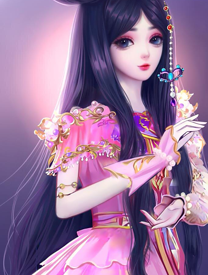 罗丽的这身粉金色公主裙,又大又蓬,质感超好的