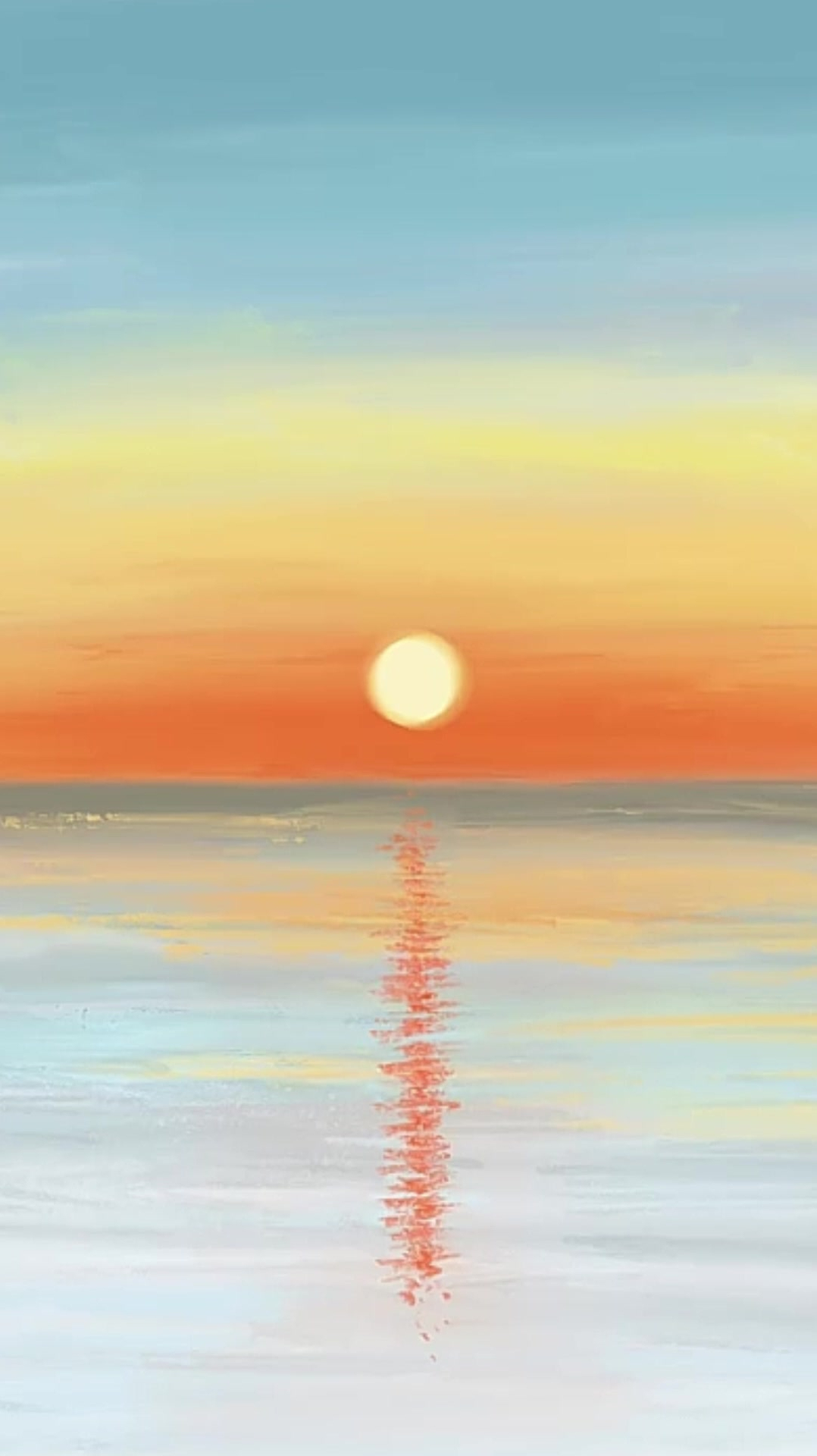 板绘风景绘画 procreate画日出