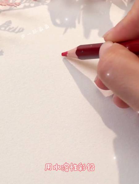 水溶性彩铅画的荷叶,有水彩的效果哦～第一次用还不是很熟练呀