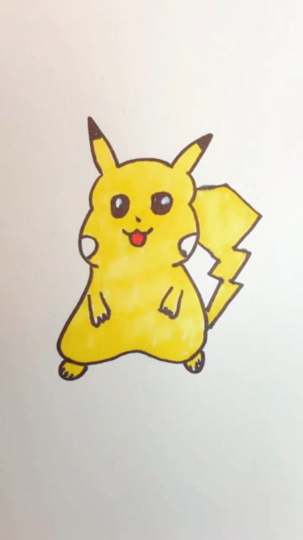 30秒学会画皮卡丘超萌超治愈哦