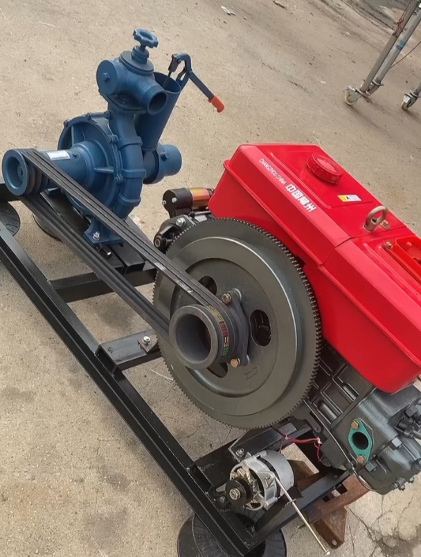 柴油机4寸增压水泵卷帘喷灌机专用泵-度小视