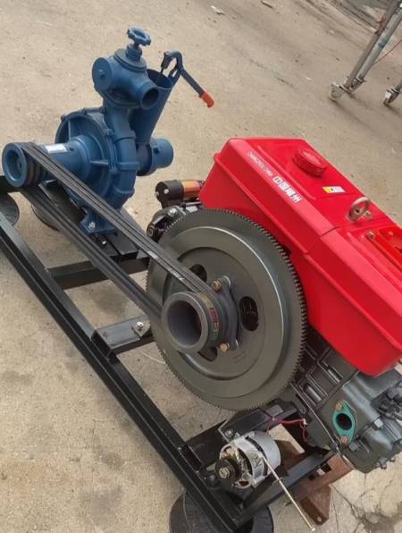 柴油机4寸增压水泵卷帘喷灌机专用泵-度小视