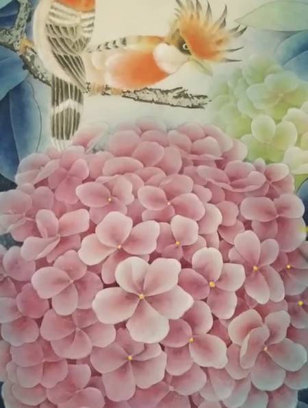 今日分享工笔绣球!-度小视