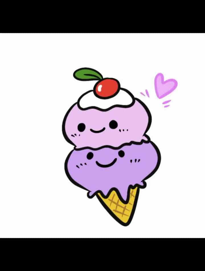 今天辛苦啦,给你一点甜吧画画简笔画甜甜的恋爱-度小视