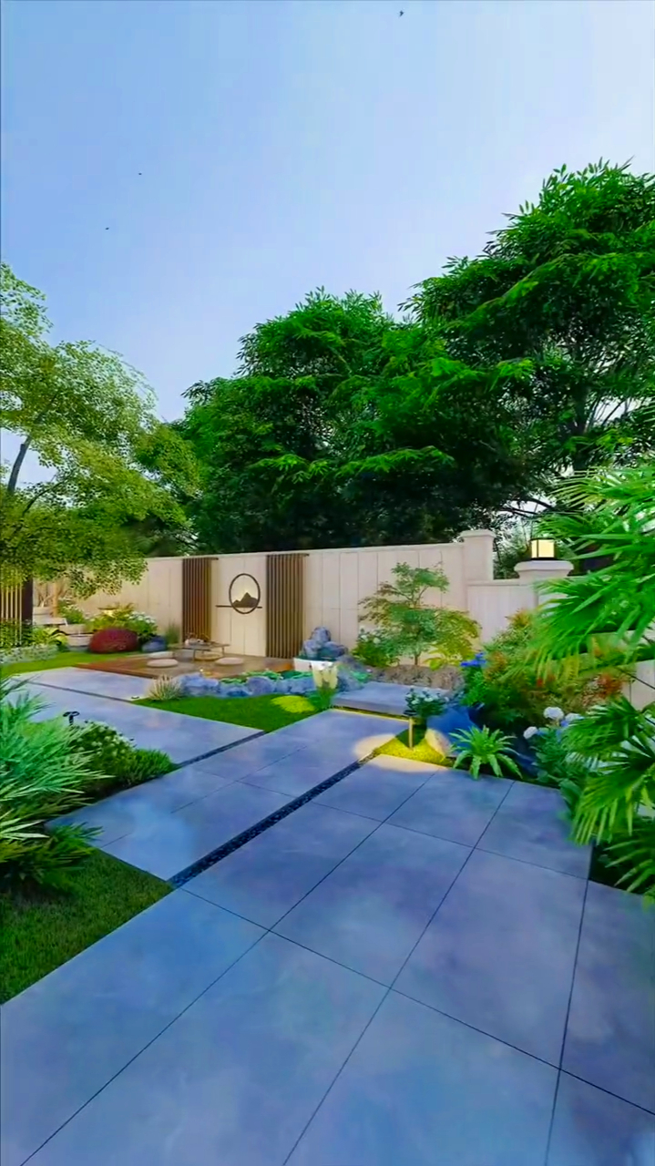 简约大气新中式,这种生活更美好 景观设计 庭院设计 花园设计