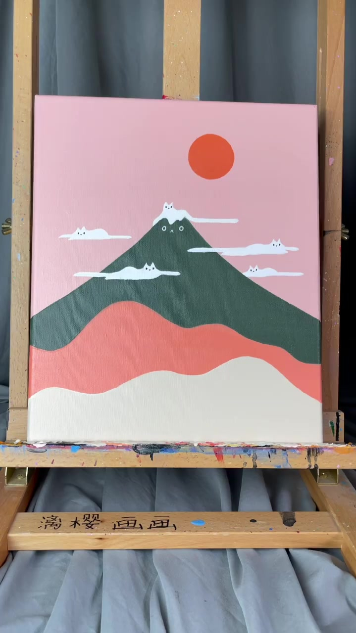 ins风丙烯装饰画临摹limhengswee作品