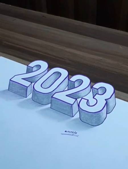2023视觉艺术,绘制3d立体画视觉错觉,超解压