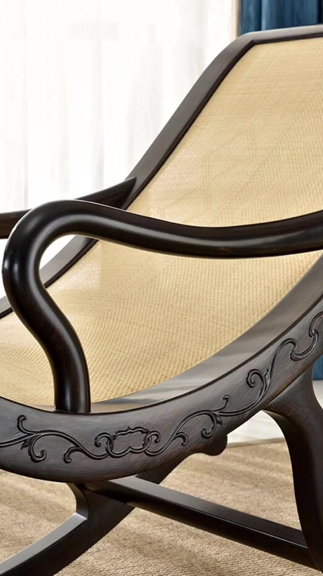 紫光檀顾永琦款躺椅摇椅