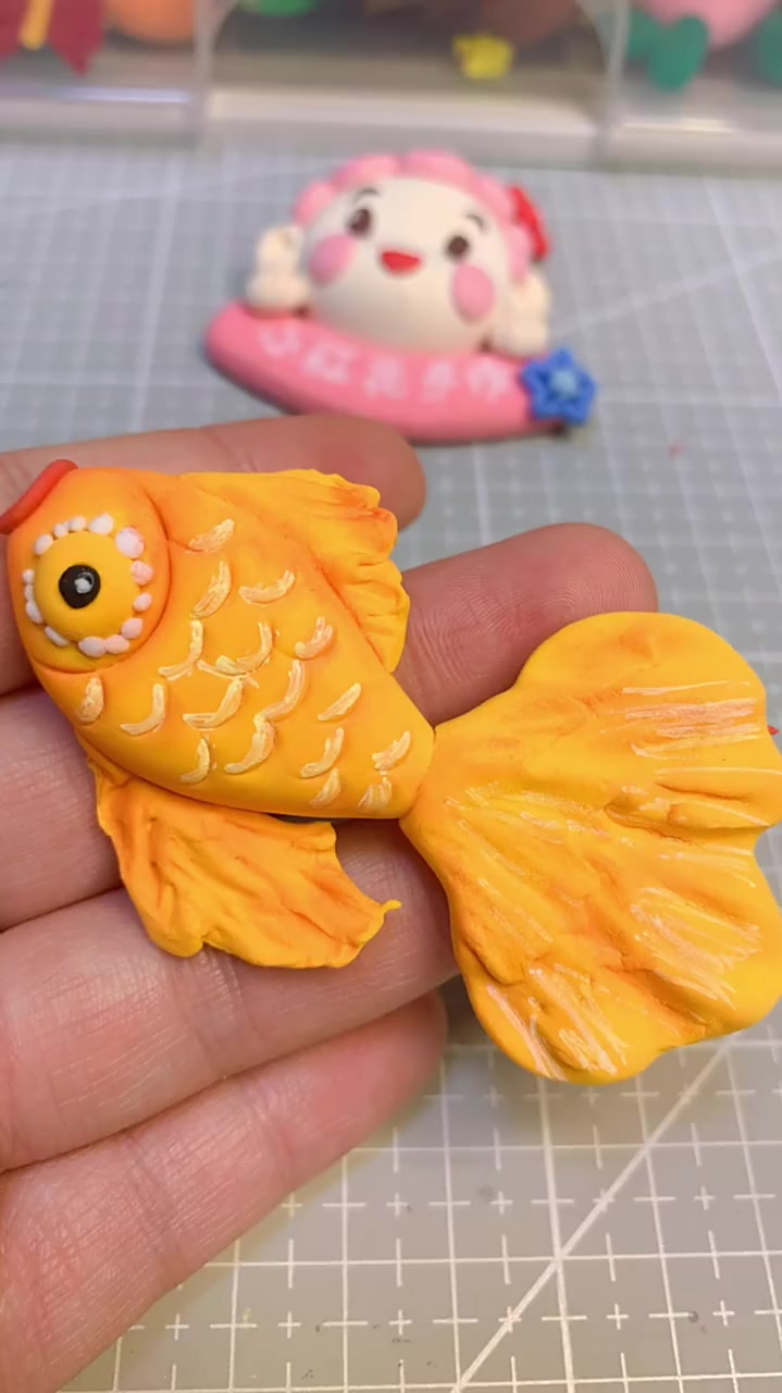 超轻粘土|小金鱼