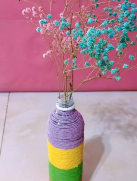 牛奶瓶,饮料瓶秒变可爱花瓶-度小视