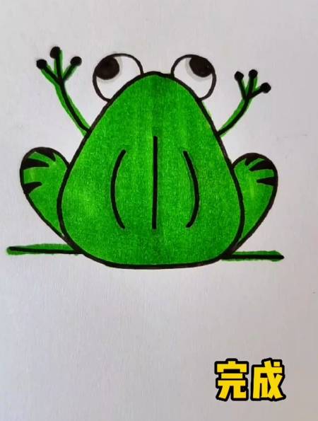 两个数字2画一只青蛙,一学就会的简笔画!-度小视