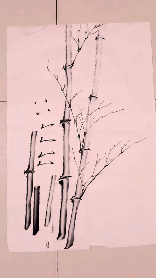 教你画立体竹竿,竹子,国画竹子,梅兰竹菊-度小视