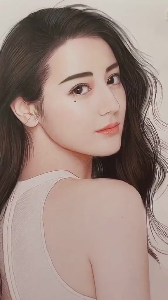 彩铅迪丽热巴这样画可否满意-度小视
