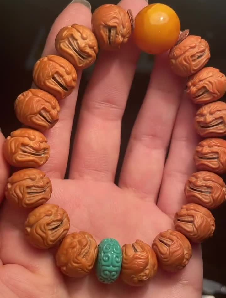 猴头核桃文玩手串猴头手串京八棱猴头猴头核桃手串文玩文玩发烧友-度