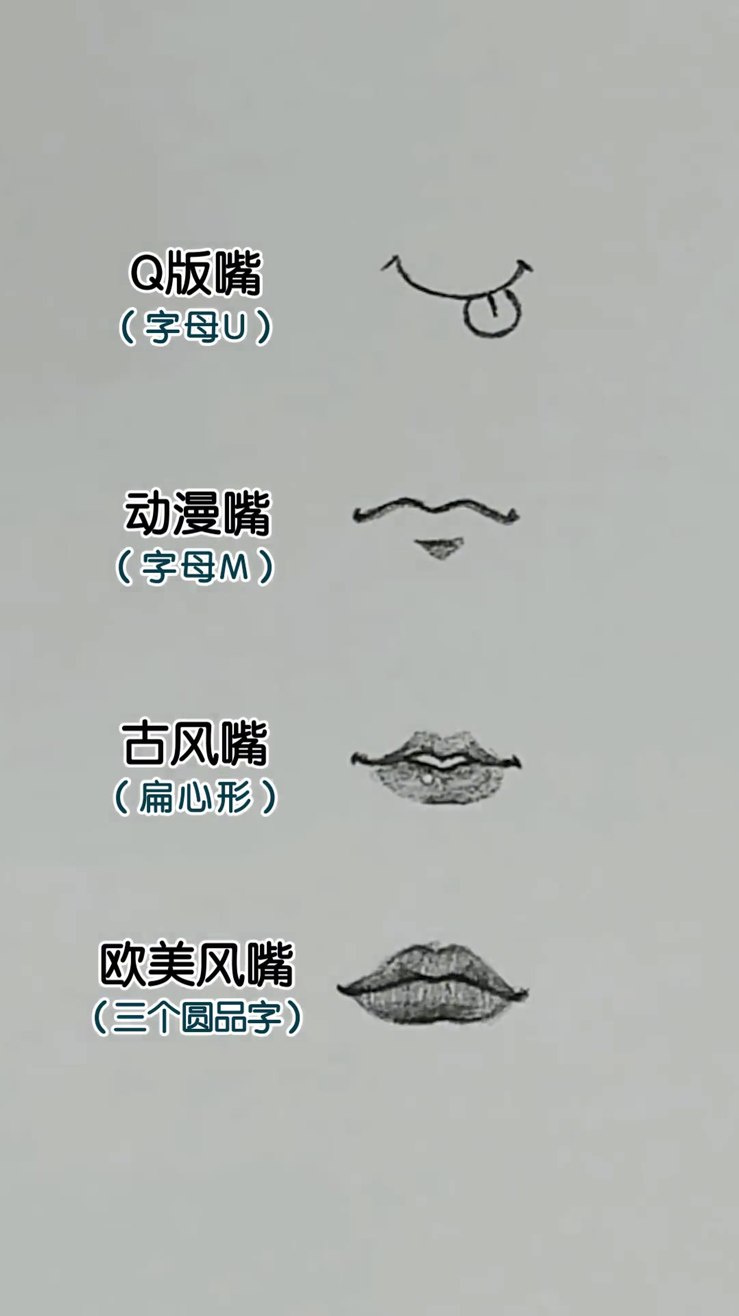 漫画嘴唇的画法图片