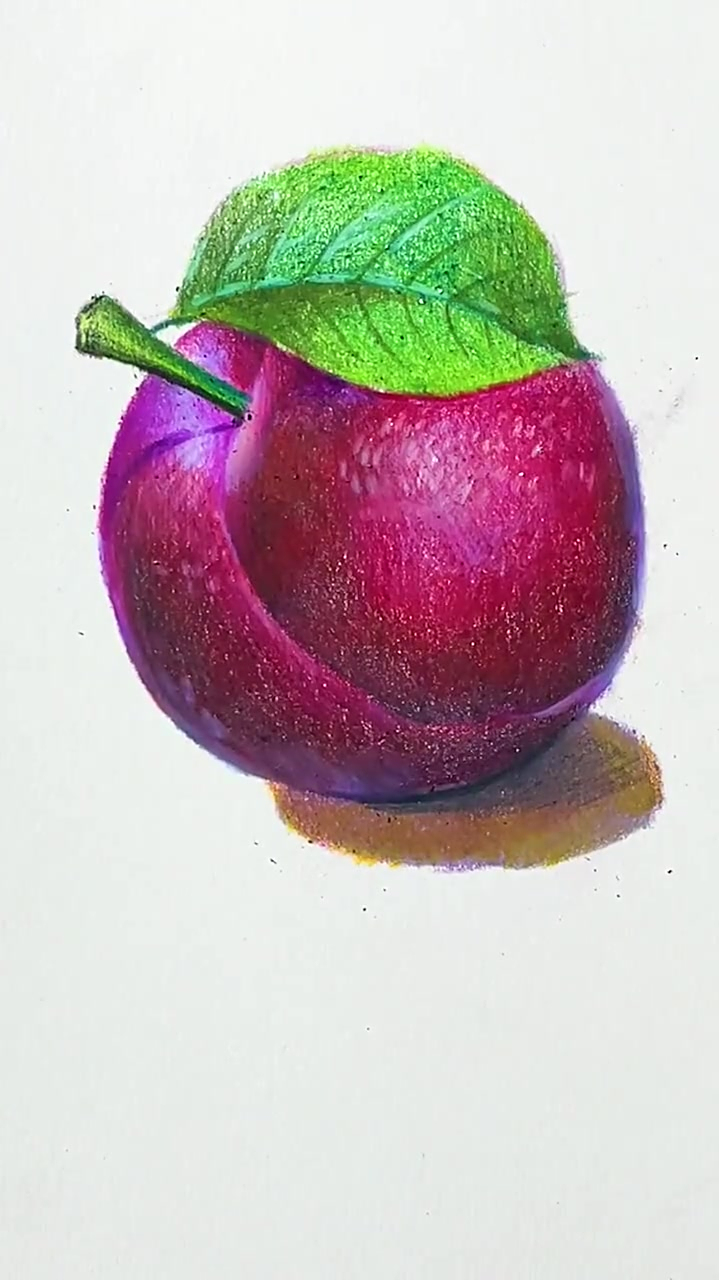 彩铅画,李子教程,绘画日常