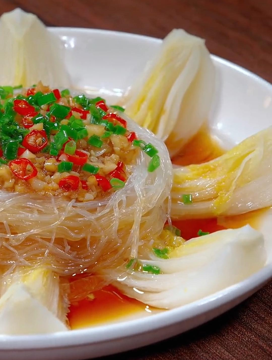 粉丝娃娃菜清甜可口,香辣入味