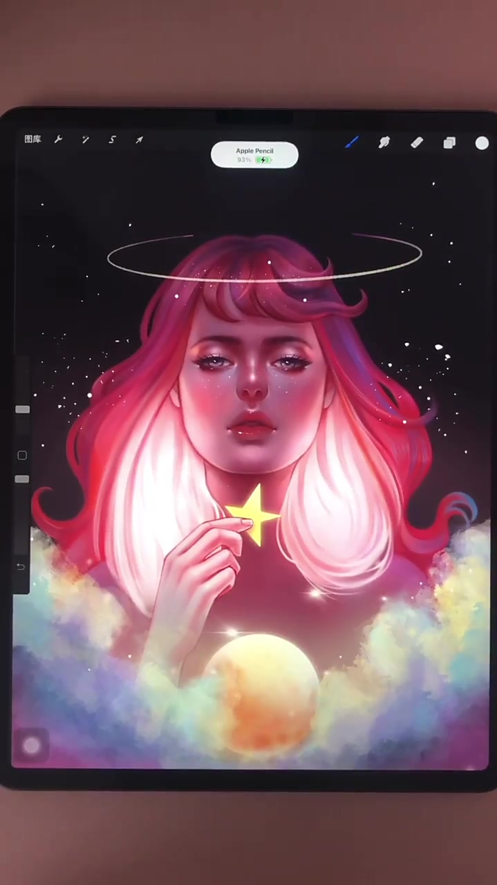 光感人物厚涂插画ipad绘画procreate软件