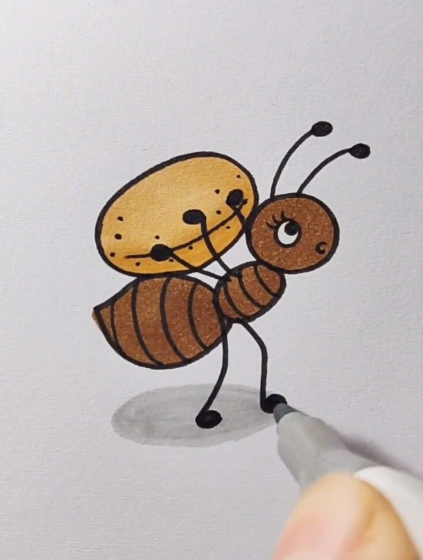 蚂蚁食物简笔画图片