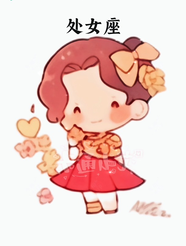 卡通小艾十二星座公主简笔画