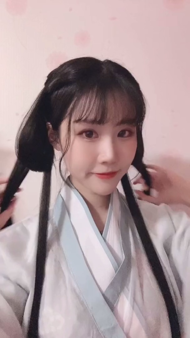 魏晋风少女汉服发型温柔实用