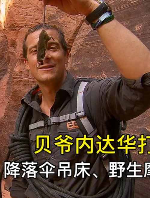 贝爷内达华沙漠荒野求生,烹煮耗子汤,降落伞吊床,骑野生摩托8-度小视