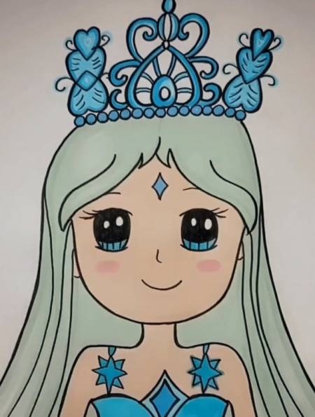 漂亮的皇冠公主简笔画,简笔画教学-度小视
