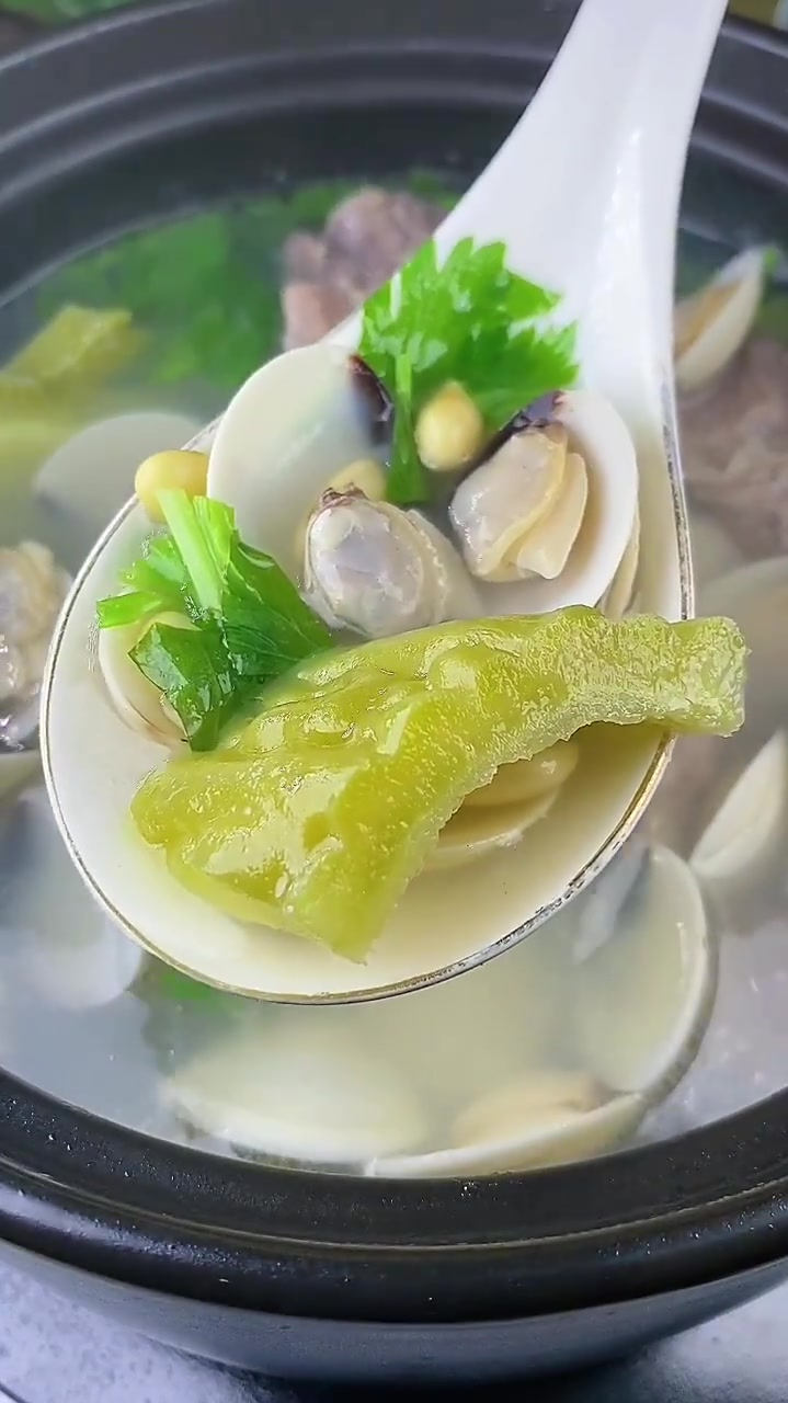 苦瓜白贝汤,简单美味