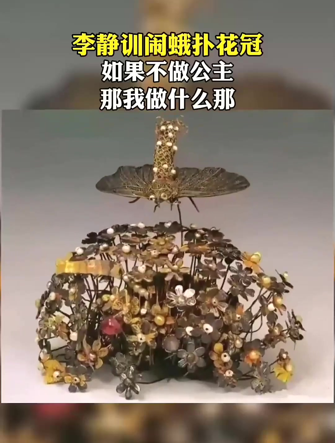 9岁女孩的墓,李静训闹蛾扑花冠,如果不做公主那我做什么那?