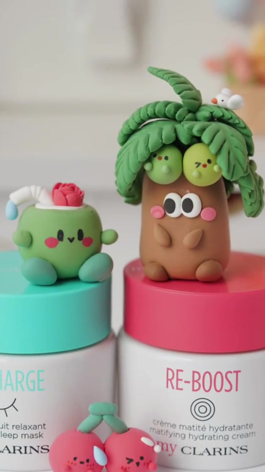 超轻粘土教程可爱的小椰子树教程