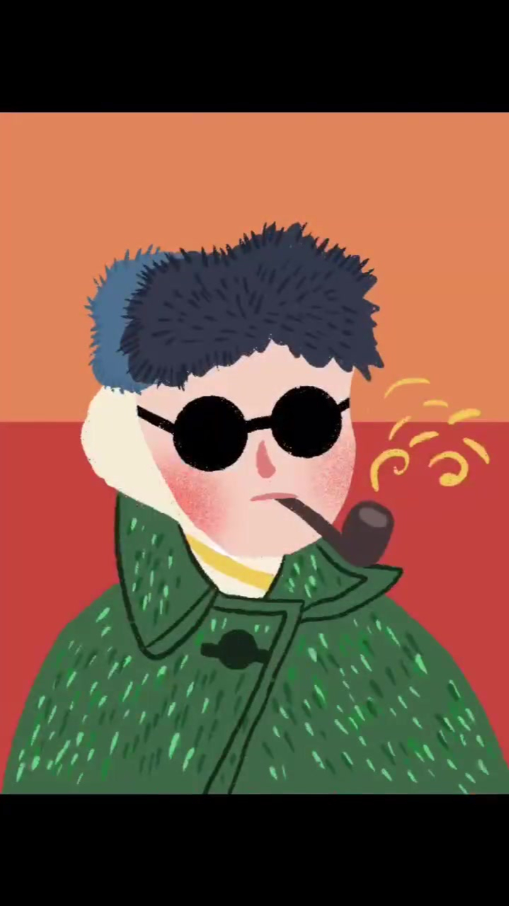 世界名画转插画戴墨镜的梵高